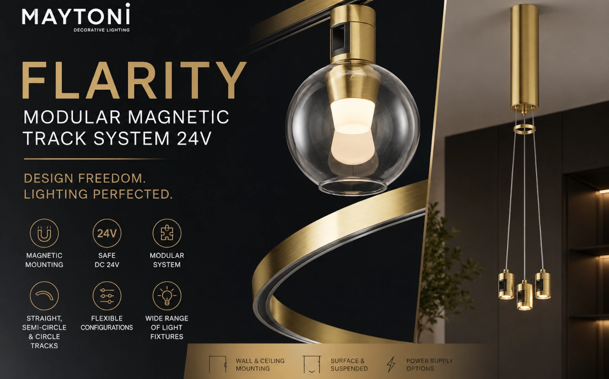 FLARITY de Maytoni – système de rail magnétique moderne 24 V