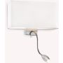 Ideal Lux HOTEL 035949 Applique murale 1x60W/E27+1x1,5W/LED ip20