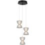 Italux Tica PND-83949-3-BK Suspension lumineuse 1x22W/LED 3000K 950lm IP20