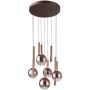 Italux Camino PND-24038-9A-COPP Suspension lumineuse 9x54W/LED 3000K 2112lm IP20