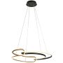 Italux Casar PND-24002-BK-GD Suspension lumineuse 1x40W/LED 3000K/4000K/6000K 3400lm IP20
