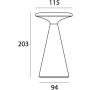 Maxlight FUNGHI T0064 Lampe de table 1x1.6w/led 2700k 160lm ip44