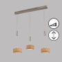 Fischer&Honsel SHINE-WOOD 61073 Suspension 3x9W/LED 2700K 2900 lm IP20