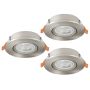 Eglo BARRANCO 902268 Spot encastré 3x4.5W/LED 2700K, 4000K, 6500K 3X450lm ip20