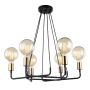 Italux BETTY MDM-3901/6 BK+BRO Suspension lumineuse 6x40W/E27 IP20