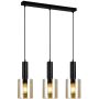 Italux SARDO PND-5581-3-BK+AMB Suspension lumineuse 3x40W/E27 IP20