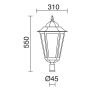 Novolux ELITE 6 096R-G05X1A-02 Luminaire pour lampadaire 1x70W/E27 IP43