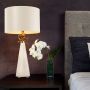 Flambeau NEO WHITE FB-NEO-TL-FR-WHT Lampe de table 1x60W/E27