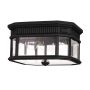 Feiss COTSWOLD LANE FE-COTSLN-F-BK Plafonnier 2x60W/E27 IP44