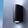 Fumagalli Marta FMG-MARTA90-2LT-BLK Applique murale 2x6W/GU10 4000K-2700K 732lm IP55