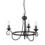 Elstead Lighting HARLECH HR3A-BLACK Lustre 3x60W/E14