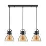 Italux DARLENA PND-22371-3-BK+AMB Suspension lumineuse 3x40W/E27 IP20