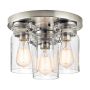Kichler BRINLEY KL-BRINLEY-F-NI Plafonnier 3x60W/E27