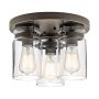 Kichler BRINLEY KL-BRINLEY-F-OZ Plafonnier 3x60W/E27