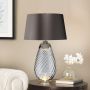Elstead Lighting LENA LARGE LENA-TL-L-SMOKE Lampe de table 1X7W/GU10+1x60W/E27