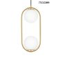 King Home AURELIA TWIN MSE010100303 Suspension lumineuse 2x40W/E14 IP20
