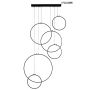 King Home CIRCULO SIX MSE010100371 Suspension lumineuse 6x156W/LED 3000K 12480LM IP20