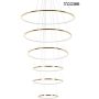King Home RING SLIM MSE1501100164 Suspension lumineuse 130W/LED 3000K 10400lm