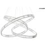 King Home WAVE MSE1501100197 Suspension lumineuse 20W/LED 3000K 9600lm