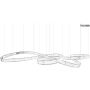 King Home WAVE MSE1501100200 Suspension lumineuse 103W/LED 3000K 8240lm