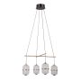 Italux Alani PND-34375-4-BK Suspension lumineuse 4x24W/LED 3000K 1931lm IP20