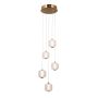 Italux Ganti PND-34362-5-HBR-OPAL Suspension lumineuse 5x12W/LED 3000K 1300lm IP20