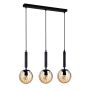 Italux RAVENA PND-2324-3L BK+AMB Suspension lumineuse 3x10W/E27 IP20