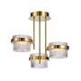 Italux Tiara PND-77362-3-24W-GD Lampe de plafond 3x24W/LED 3000K 2603lm IP20