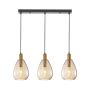 Italux Zulo PND-27812-3-BRO-AMB Suspension lumineuse 3x40W/E27 IP20