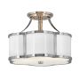 Quintiesse CHANCE QN-CHANCE-SF-S-PN Lampe de plafond 2x60W/E27