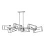 Quintiesse ENSEMBLE QN-ENSEMBLE6-PN Suspension lumineuse 6x60W/E27
