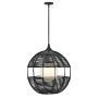 Quintiesse Maddox QN-MADDOX-P-M-BK-BK Suspension lumineuse 1x60W/E27 IP44