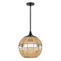 Quintiesse Maddox QN-MADDOX-P-S-BK-CAM Suspension lumineuse 1x60W/E27 IP44