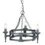 Elstead Lighting SAXON SAX3-BLK-SIL Lustre 3x60W/E14