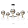 Dar Lighting Takara TAK2354-03-24 Lampe de plafond 10x20w/g9 ip20