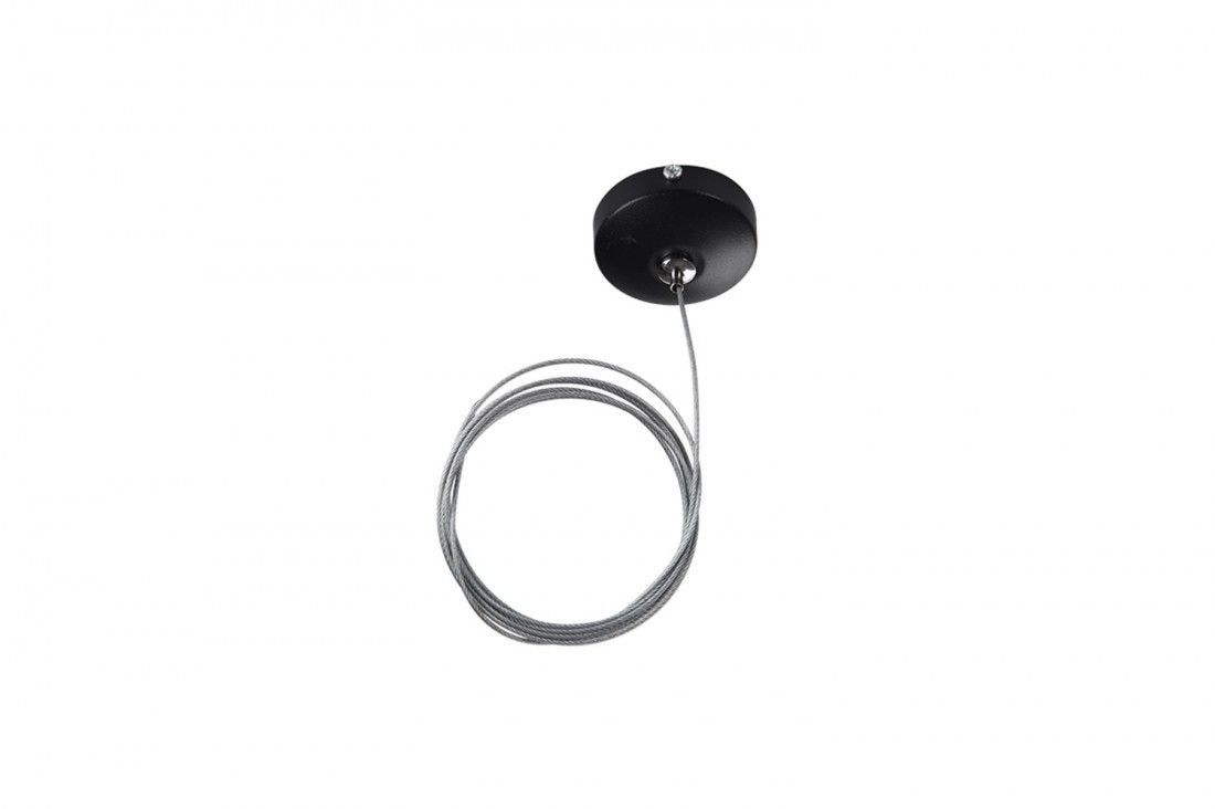 AZzardo-CEILING PLATE BK + WIRE-AZ4780-AZZAZ4780