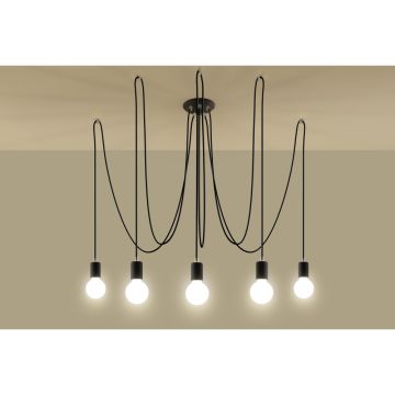 Sollux EDISON SL.0371 Suspension lumineuse 5x60W/E27
