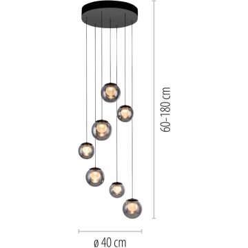 Paul Neuhaus PURE POPUP 2587-15 Suspension lumineuse 7x3W/LED 2200-5000k 800lm ip20