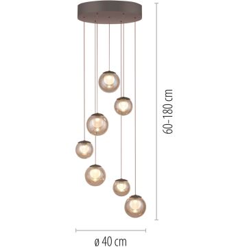 Paul Neuhaus PURE POPUP 2587-97 Suspension lumineuse 7x3W/LED 2200-5000k 1600lm ip20