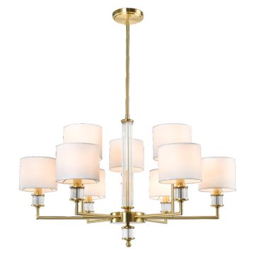 Cosmolight SUTTON P09685BR-WH Lampe de plafond 9x40W/E14 ip20