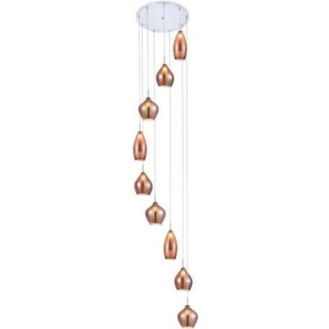 AZzardo AMBER MILANO 9 AZ3134 Suspension lumineuse 9x40W/G9 IP20