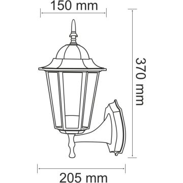 Polux LIGURIA-LT 201928 Applique murale 1x20W/E27 IP43