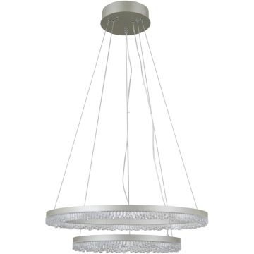 Italux Barlo PND-34526-2L-SILV Suspension lumineuse 2x36W/LED 3000K/4000K/6000K IP20