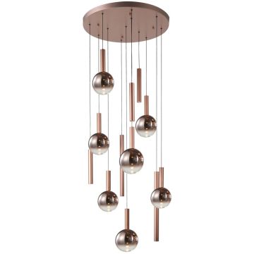 Italux Camino PND-24038-12A-COPP Suspension lumineuse 12x60W/LED 3000K 2469lm IP20
