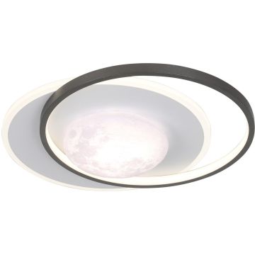 Italux Desulo PLF-02727-M-BK Lampe de plafond 1x40W/LED 3000K/4000K/6000K 5300lm IP20