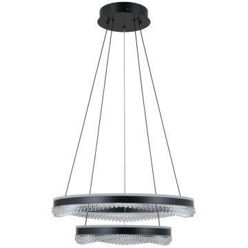 Italux Morte PND-34535-2L-BK Suspension lumineuse 2x70W/LED 3000K/4000K/6000K 4900lm IP20