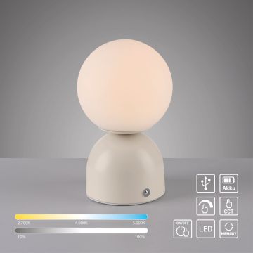Paul Neuhaus RUDI 19218-39 Lampe de table 1x1,2W/LED 3000-6000k 90lm ip20
