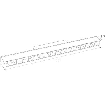 Maxlight MAX M0005D Projecteur sur rail 1x18w/led 3000k 1304lm ip20