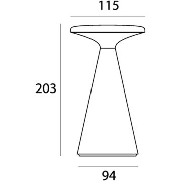 Maxlight FUNGHI T0064 Lampe de table 1x1.6w/led 2700k 160lm ip44