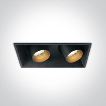 One Light The Recessed Cylinders 51211C/B/W Spot encastré 2x11W/LED 3000K 820lm IP20